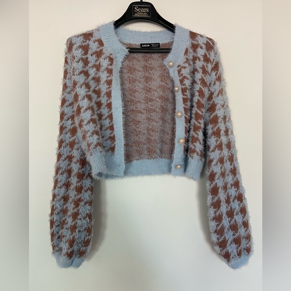 💖2 for 30$ 💖 Houndstooth cardigan and body con sweater set​​ - Picture 7 of 14